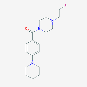 molecular formula C18H26FN3O B2392848 (4-(2-Fluoroethyl)piperazin-1-yl)(4-(piperidin-1-yl)phenyl)methanone CAS No. 2034534-32-0