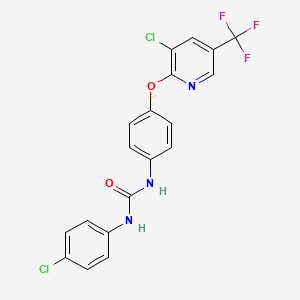 1-(4-Chlorophenyl)-3-[4-[3-chloro-5-(trifluoromethyl)pyridin-2-yl]oxyphenyl]urea