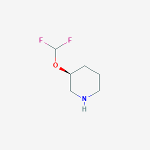molecular formula C6H11F2NO B2392861 (S)-3-(Difluoromethoxy)piperidine CAS No. 1604353-17-4