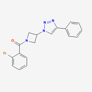 molecular formula C18H15BrN4O B2392862 (2-bromophenyl)(3-(4-phenyl-1H-1,2,3-triazol-1-yl)azetidin-1-yl)methanone CAS No. 2034446-96-1