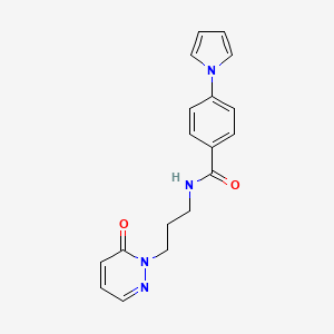 N-(3-(6-oxopyridazin-1(6H)-yl)propyl)-4-(1H-pyrrol-1-yl)benzamide