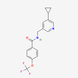 molecular formula C17H15F3N2O2 B2392877 N-((5-环丙基吡啶-3-基)甲基)-4-(三氟甲氧基)苯甲酰胺 CAS No. 2034206-52-3