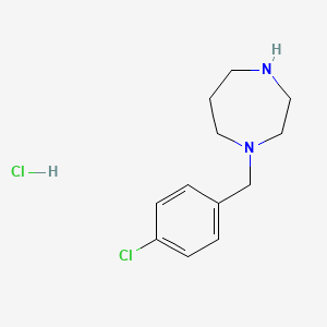 molecular formula C12H18Cl2N2 B2392880 1-(4-Chlorobenzyl)-1,4-diazepane hydrochloride CAS No. 1353965-50-0
