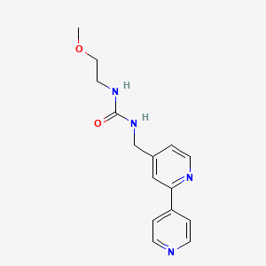 molecular formula C15H18N4O2 B2392881 1-([2,4'-Bipyridin]-4-ylmethyl)-3-(2-methoxyethyl)urea CAS No. 2320179-56-2