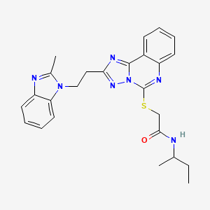 N-butan-2-yl-2-[[2-[2-(2-methylbenzimidazol-1-yl)ethyl]-[1,2,4]triazolo[1,5-c]quinazolin-5-yl]sulfanyl]acetamide