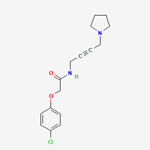 molecular formula C16H19ClN2O2 B2392889 2-(4-chlorophenoxy)-N-(4-(pyrrolidin-1-yl)but-2-yn-1-yl)acetamide CAS No. 1396803-51-2