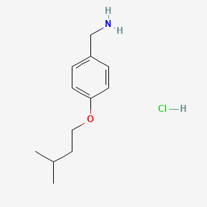 molecular formula C12H20ClNO B2392893 (4-(Isopentyloxy)phenyl)methanamine hydrochloride CAS No. 100251-71-6
