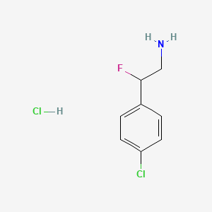 molecular formula C8H10Cl2FN B2392896 2-(4-Chlorophenyl)-2-fluoroethanamine;hydrochloride CAS No. 756846-63-6