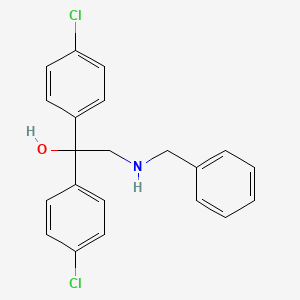 molecular formula C21H19Cl2NO B2392898 2-(Benzylamino)-1,1-bis(4-chlorophenyl)-1-ethanol CAS No. 321432-76-2