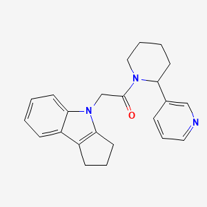 molecular formula C23H25N3O B2392902 2-(2,3-dihydrocyclopenta[b]indol-4(1H)-yl)-1-(2-(pyridin-3-yl)piperidin-1-yl)ethanone CAS No. 1202979-29-0