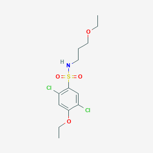 molecular formula C13H19Cl2NO4S B239291 2,5-dichloro-4-ethoxy-N-(3-ethoxypropyl)benzenesulfonamide 