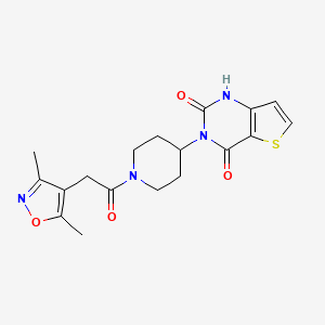 3-(1-(2-(3,5-dimethylisoxazol-4-yl)acetyl)piperidin-4-yl)thieno[3,2-d]pyrimidine-2,4(1H,3H)-dione