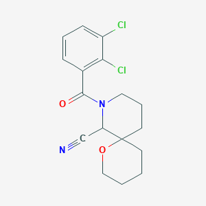 molecular formula C17H18Cl2N2O2 B2392922 8-(2,3-Dichlorobenzoyl)-1-oxa-8-azaspiro[5.5]undecane-7-carbonitrile CAS No. 2094701-44-5