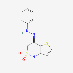 N-[(E)-(1-methyl-2,2-dioxothieno[3,2-c]thiazin-4-ylidene)amino]aniline
