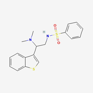 N-(2-(benzo[b]thiophen-3-yl)-2-(dimethylamino)ethyl)benzenesulfonamide