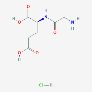 molecular formula C7H13ClN2O5 B2392936 (2S)-2-[(2-Aminoacetyl)amino]pentanedioic acid;hydrochloride CAS No. 1812179-53-5