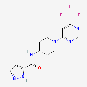 N-(1-(6-(trifluoromethyl)pyrimidin-4-yl)piperidin-4-yl)-1H-pyrazole-3-carboxamide