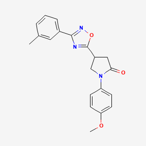1-(4-Methoxyphenyl)-4-[3-(3-methylphenyl)-1,2,4-oxadiazol-5-yl]-2-pyrrolidinone