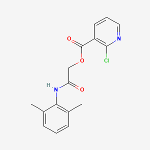 molecular formula C16H15ClN2O3 B2392943 [(2,6-Dimethylphenyl)carbamoyl]methyl 2-chloropyridine-3-carboxylate CAS No. 380167-46-4