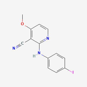 molecular formula C13H10IN3O B2392948 2-(4-Yodoanilino)-4-metoxinicotinonitrilo CAS No. 341966-85-6