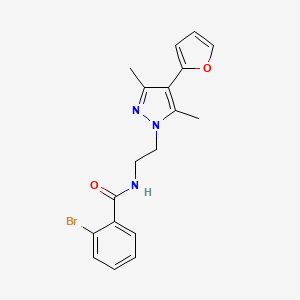 2-bromo-N-(2-(4-(furan-2-yl)-3,5-dimethyl-1H-pyrazol-1-yl)ethyl)benzamide