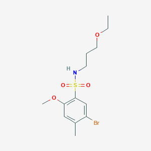 5-bromo-N-(3-ethoxypropyl)-2-methoxy-4-methylbenzenesulfonamide