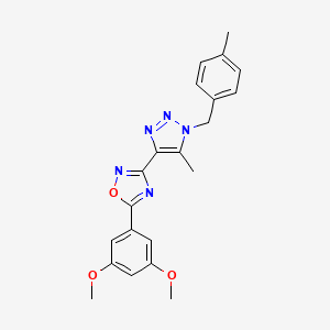 5-(3,5-dimethoxyphenyl)-3-(5-methyl-1-(4-methylbenzyl)-1H-1,2,3-triazol-4-yl)-1,2,4-oxadiazole