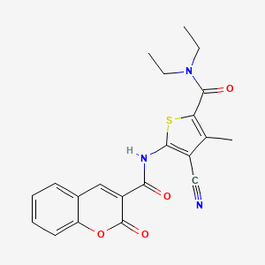 N-[3-cyano-5-(diethylcarbamoyl)-4-methylthiophen-2-yl]-2-oxo-2H-chromene-3-carboxamide