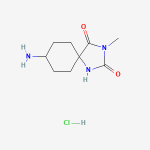 8-Amino-3-methyl-1,3-diazaspiro[4.5]decane-2,4-dione;hydrochloride