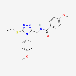 N-((5-(ethylthio)-4-(4-methoxyphenyl)-4H-1,2,4-triazol-3-yl)methyl)-4-methoxybenzamide