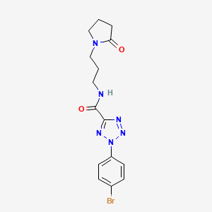 2-(4-bromophenyl)-N-(3-(2-oxopyrrolidin-1-yl)propyl)-2H-tetrazole-5-carboxamide