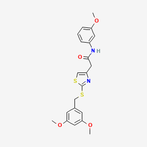2-(2-((3,5-dimethoxybenzyl)thio)thiazol-4-yl)-N-(3-methoxyphenyl)acetamide