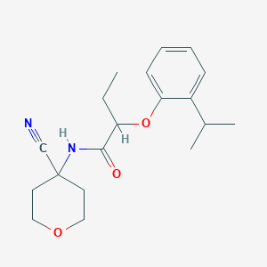 N-(4-Cyanooxan-4-yl)-2-(2-propan-2-ylphenoxy)butanamide