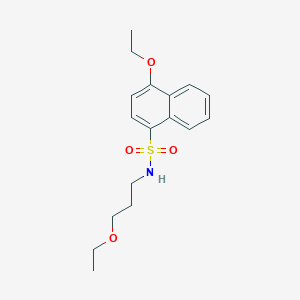 molecular formula C17H23NO4S B239300 4-ethoxy-N-(3-ethoxypropyl)naphthalene-1-sulfonamide 
