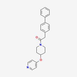 2-([1,1'-Biphenyl]-4-yl)-1-(4-(pyridin-4-yloxy)piperidin-1-yl)ethanone