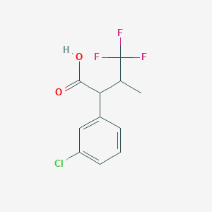 2-(3-Chlorophenyl)-4,4,4-trifluoro-3-methylbutanoic acid