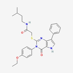 2-((3-(4-ethoxyphenyl)-4-oxo-7-phenyl-4,5-dihydro-3H-pyrrolo[3,2-d]pyrimidin-2-yl)thio)-N-isopentylacetamide