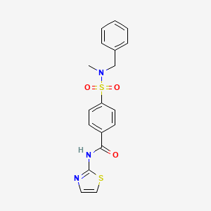 molecular formula C18H17N3O3S2 B2393019 4-[benzyl(methyl)sulfamoyl]-N-(1,3-thiazol-2-yl)benzamide CAS No. 683761-23-1