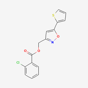 (5-(Thiophen-2-yl)isoxazol-3-yl)methyl 2-chlorobenzoate