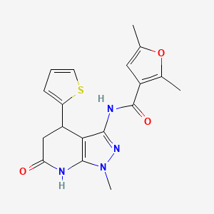 2,5-dimethyl-N-(1-methyl-6-oxo-4-(thiophen-2-yl)-4,5,6,7-tetrahydro-1H-pyrazolo[3,4-b]pyridin-3-yl)furan-3-carboxamide