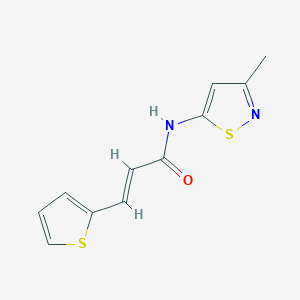 molecular formula C11H10N2OS2 B2393031 (E)-N-(3-methylisothiazol-5-yl)-3-(thiophen-2-yl)acrylamide CAS No. 1226487-94-0