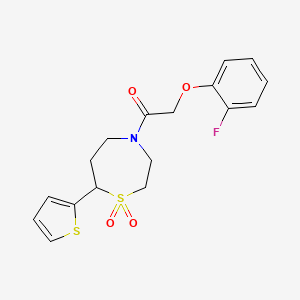1-(1,1-Dioxido-7-(thiophen-2-yl)-1,4-thiazepan-4-yl)-2-(2-fluorophenoxy)ethanone
