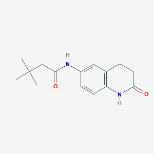 3,3-dimethyl-N-(2-oxo-1,2,3,4-tetrahydroquinolin-6-yl)butanamide