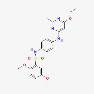N-(4-((6-ethoxy-2-methylpyrimidin-4-yl)amino)phenyl)-2,5-dimethoxybenzenesulfonamide
