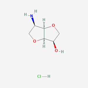 (3R,3aR,6R,6aR)-6-aminohexahydrofuro[3,2-b]furan-3-ol hydrochloride
