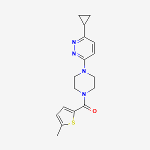 (4-(6-Cyclopropylpyridazin-3-yl)piperazin-1-yl)(5-methylthiophen-2-yl)methanone