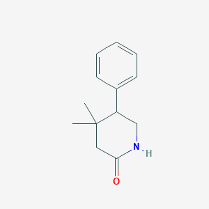 molecular formula C13H17NO B2393059 4,4-Dimethyl-5-phenylpiperidin-2-one CAS No. 858263-35-1