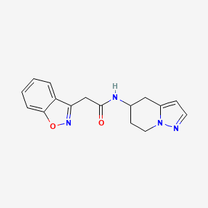 molecular formula C16H16N4O2 B2393062 2-(benzo[d]isoxazol-3-yl)-N-(4,5,6,7-tetrahydropyrazolo[1,5-a]pyridin-5-yl)acetamide CAS No. 2034258-26-7