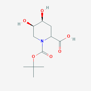 (4S,5R)-4,5-Dihydroxy-1-[(2-methylpropan-2-yl)oxycarbonyl]piperidine-2-carboxylic acid