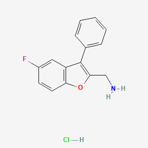 (5-Fluoro-3-phenyl-1-benzofuran-2-yl)methanamine;hydrochloride